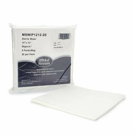 MCKESSON Cleanroom Wipes, 12 x 12 in., 20PK MSWIP1212-20